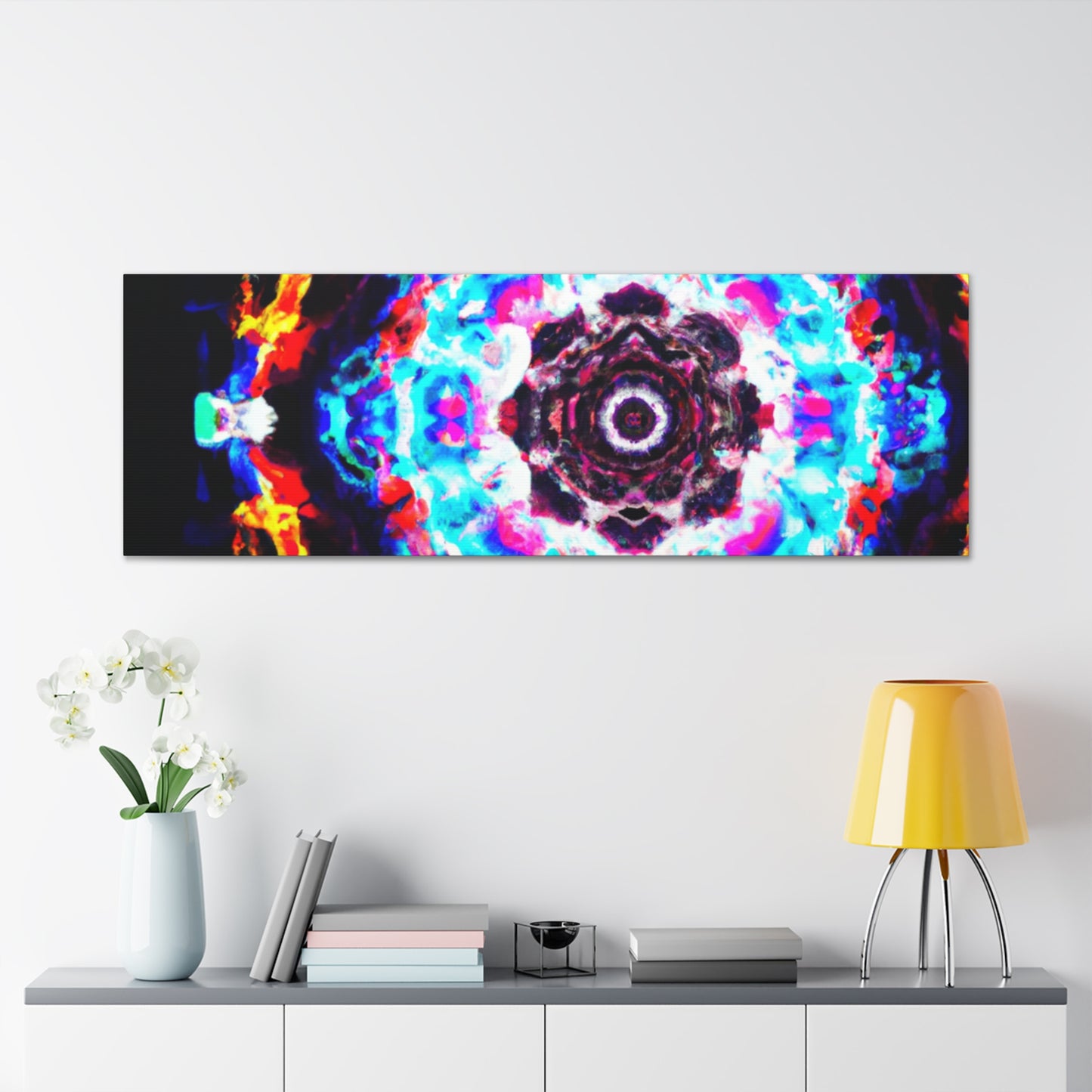 Vivid Vortex Immersion Trippy Infinity Patterns Art Canvas