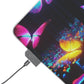 "Euphoric Fauna" NEON Butterflies and Mushrooms LED Mousepad