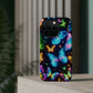 Luminous Butterfly Radiance Neon Butterflies Premium Art Magsafe Magnet Tough IPhone 13 14 15 Pro Plus Max and Mini in Matte and Glossy Phone cases