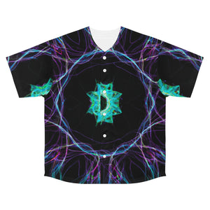 Electric Cosmic Splatter. Trippy Infinity Patterns Mens Jersey