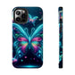 "Neon Butterfly Glo-Rama" NEON Butterflies Tough Phone Case Iphone 6 7 8 9 10 11 12 13 14 SE X XR XS Pro Max Mini Plus