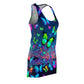 "Neon Butterfly River." Neon Butterflies  Racerback Dress