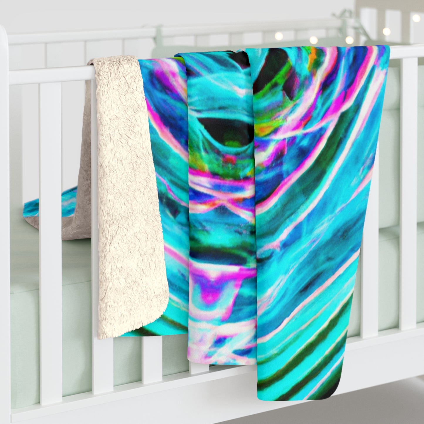 Angelo da Vinci - Trippy Infinity Patterns Sherpa Blanket