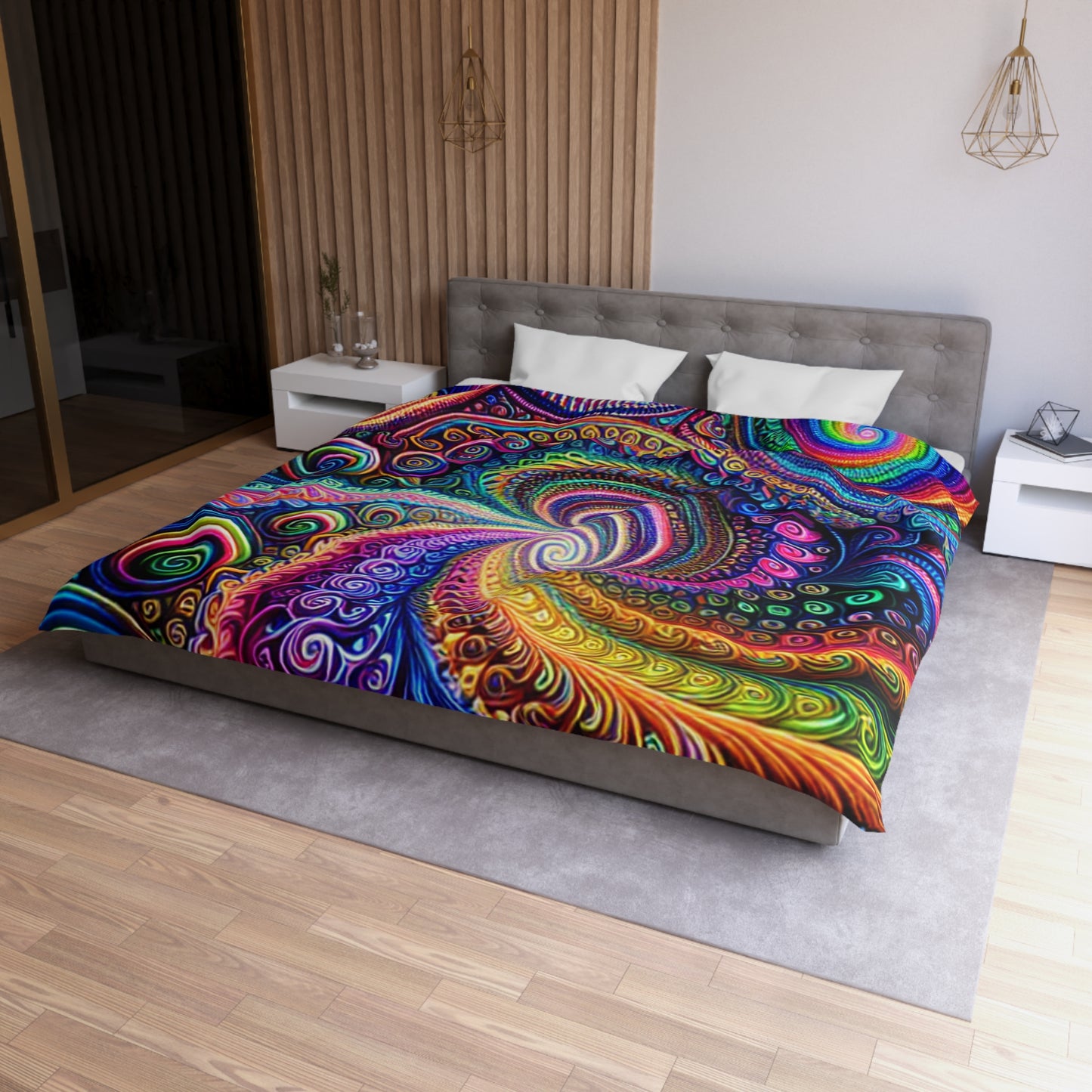 Claude Vermeer - Trippy Infinty Patterns Microfiber Duvet Cover
