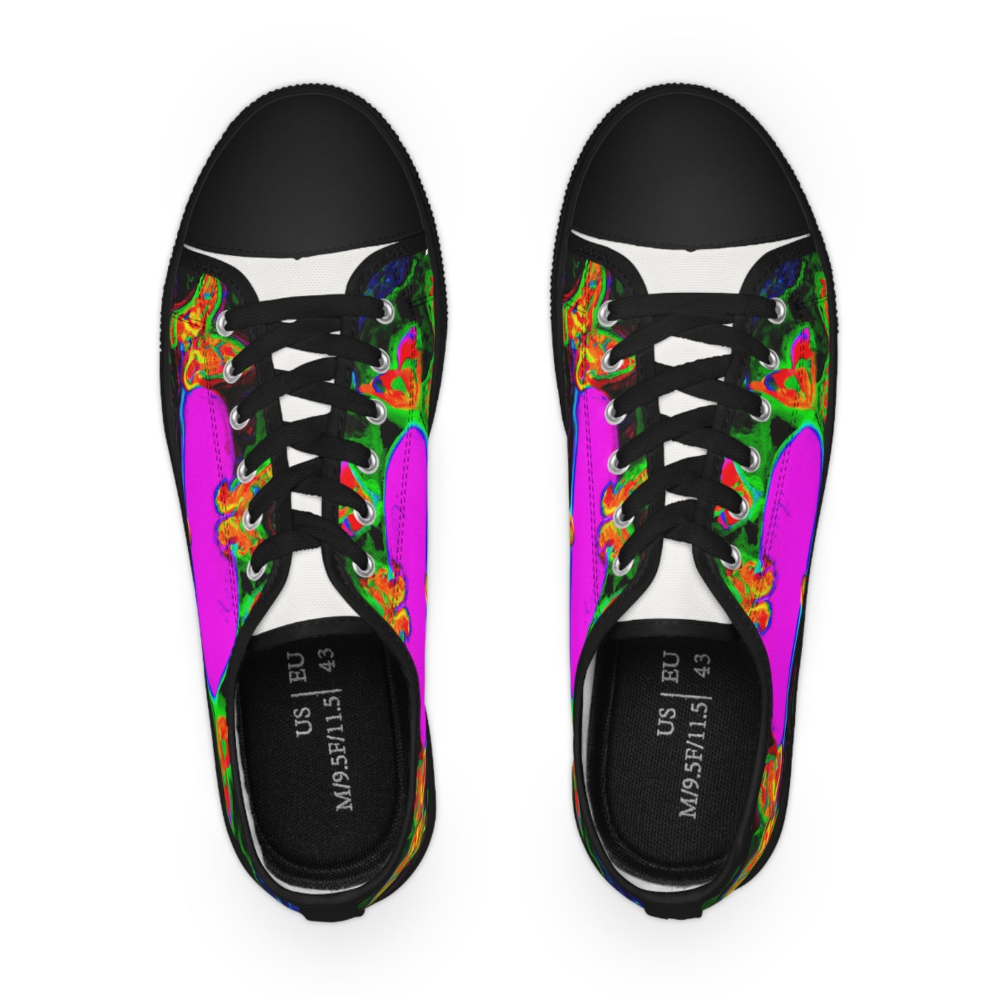 "Neon Dreamscape" - Men's Lowtop Sneakers