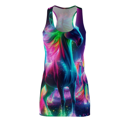 Neon Unicorn Paradise Neon Unicorns Racerback Dress