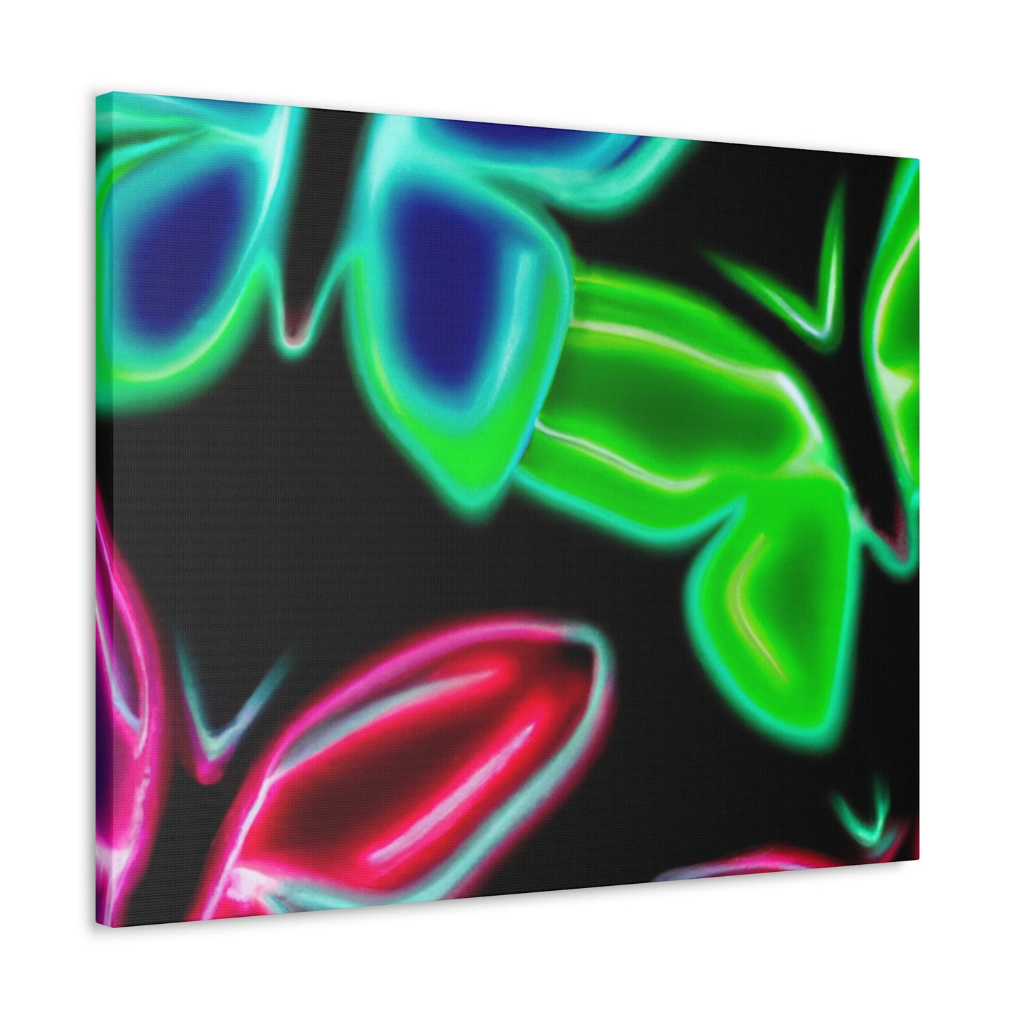 Neon Butterflies Cascade. Neon Butterflies  Art Canvas