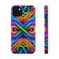 Cosmic Neon Infinity Spectacular. Neon Trippy Infinity Patterns Premium Art Magsafe Magnet Tough IPhone 13 14 15 Pro Plus Max and Mini in Matte and Glossy Phone cases