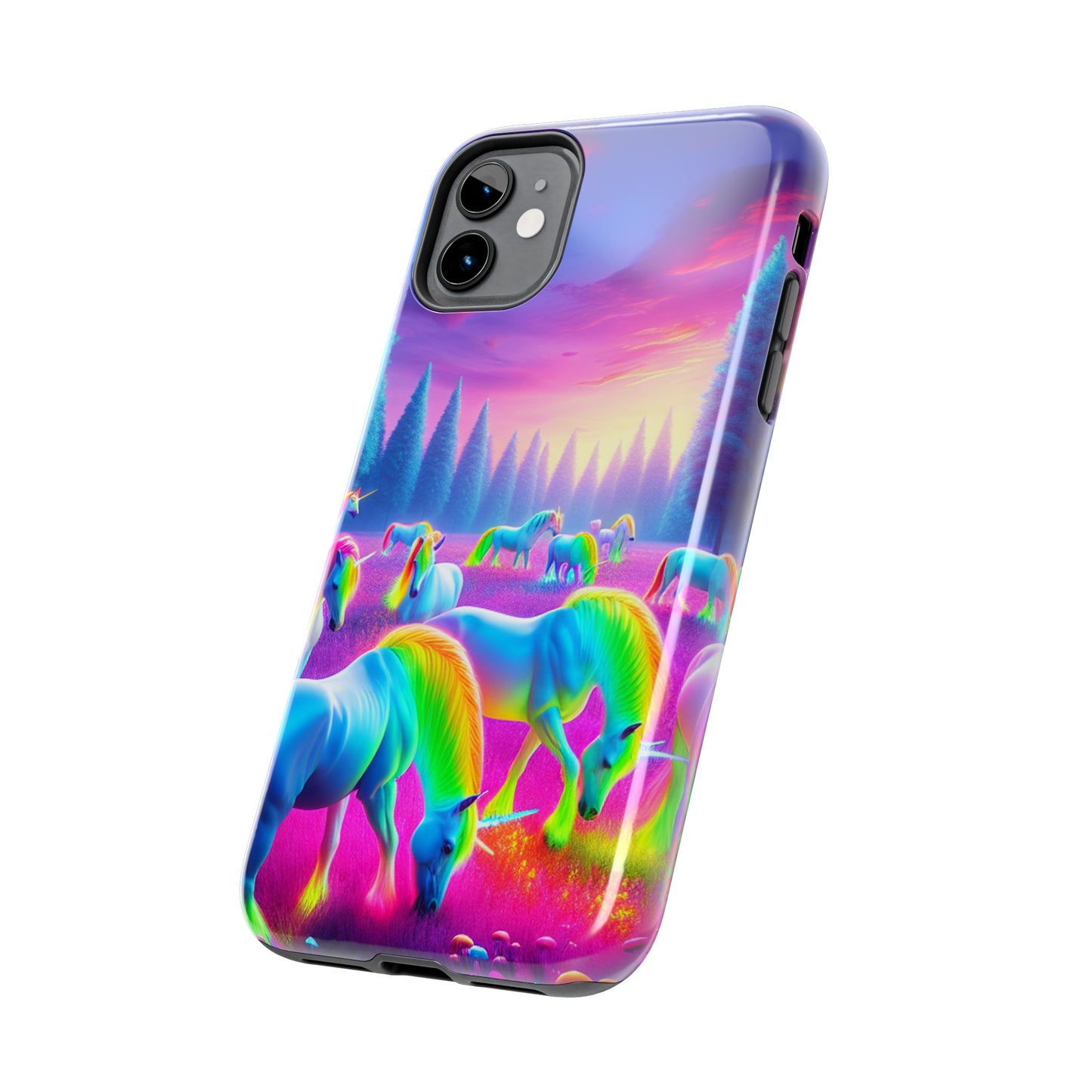 Neon Mystic Unicorns. NEON Unicorns Tough Phone Case