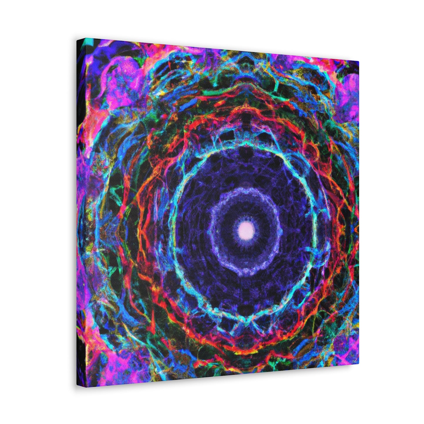 "Infinite Plasma Rainbow" Trippy Infinity Patterns Art Canvas