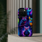 Neon Owlfection. Neon Owls Premium Art Magsafe Magnet Tough IPhone 13 14 15 Pro Plus Max and Mini in Matte and Glossy Phone cases