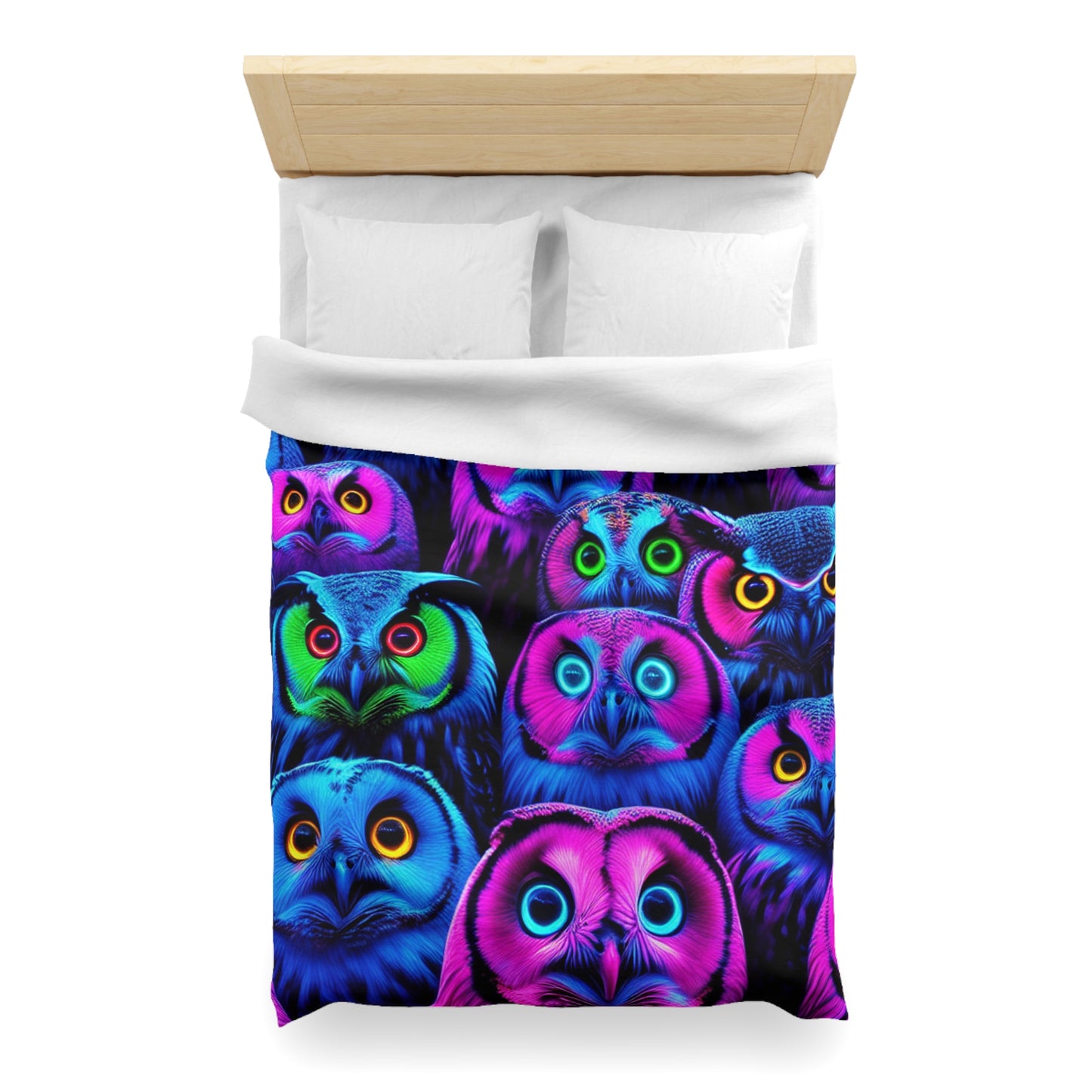 Gianni da Firenze - NEON Owls Microfiber Duvet Cover