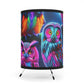 Neon Nocturne. - NEON Owls Art Tripod Lamp