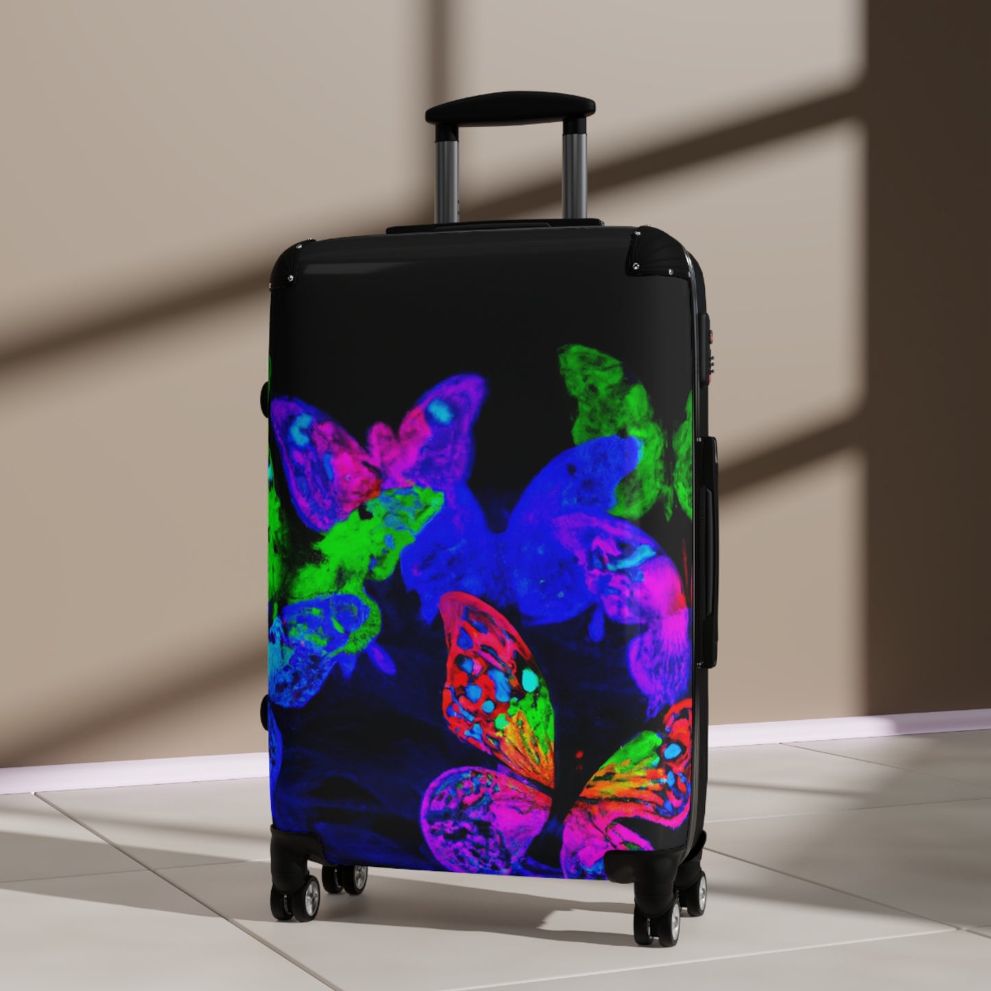 "Neon Pride" - Neon Butterflies  Suitcase