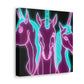 "Neon Unicorn Posse" NEON Unicorns Art Canvas
