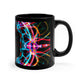 Psychedelic Chromatic Eternal space. Trippy Infninty Patterns 11oz Black Mug