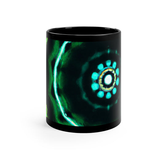Psychedelic Infinity Radiance. Trippy Infninty Patterns 11oz Black Mug