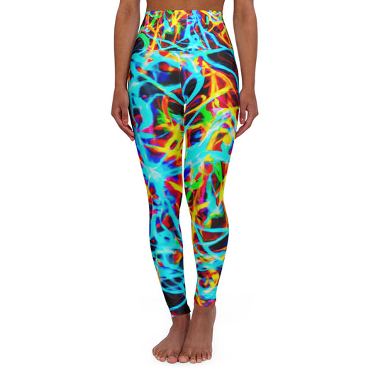Neon Infinity Cascadeing Visions. - Trippy Infinity Patterns Leggings