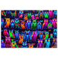 "Neon Owl Party" - Neon Owls Puzzle 30, 110, 252, and 1000 Pieces