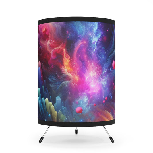Veronica da Vinci - Trippy Infity Patterns Art Tripod Lamp