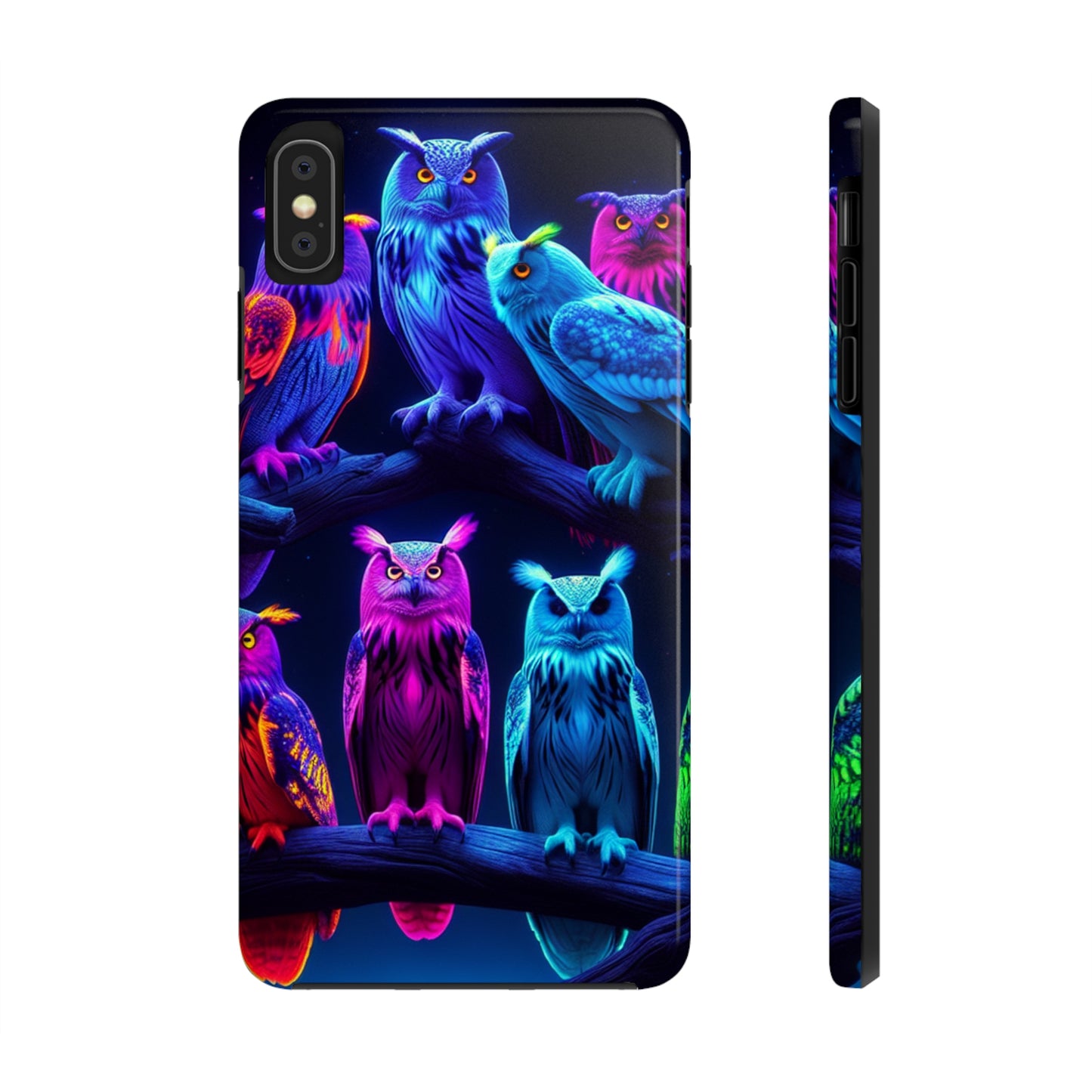 "Mystic Rally of the Neon Owls" NEON Owls Tough Phone Case
