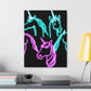 'Neon Unicorn Pod' NEON Unicorns Art Canvas