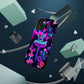 "Neon Gloomsprite Dance" Neon Butterflies and Mushrooms Premium Art Magsafe Magnet Tough IPhone 13 14 15 Pro Plus Max and Mini in Matte and Glossy Phone cases