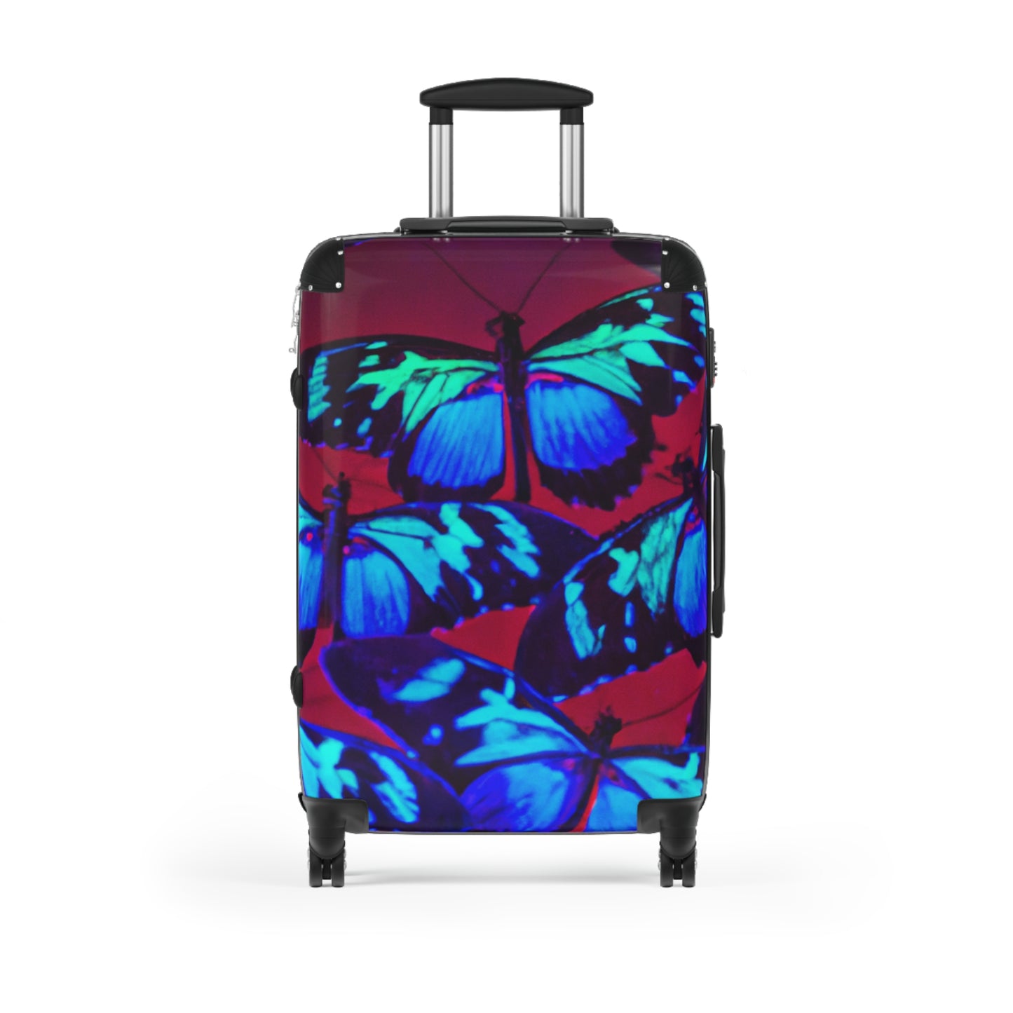 Neon Blooms. - Neon Butterflies  Suitcase