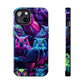 "Vivid Neon Nocturnal Symphony" NEON Owls Tough Phone Case