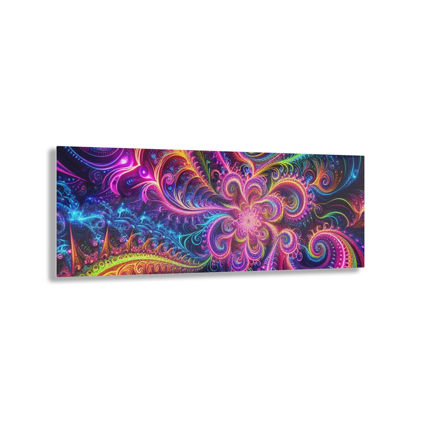 Quantum Prismatic Visions. Trippy infity Pattern 1/4" Glossy Acrylic Art