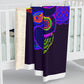 "Owls in Neon Splendor" - NEON Owls Art Sherpa Blanket