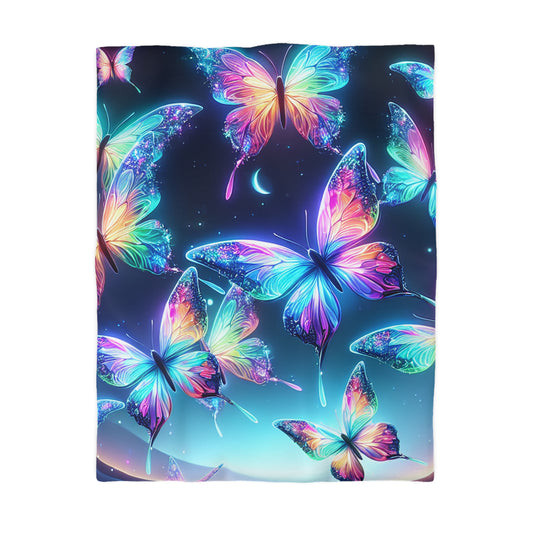 Marcello da Venezia - NEON Butterflies Microfiber Duvet Cover