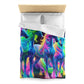 Ambrosius van Schiedam - NEON Unicorns Microfiber Duvet Cover