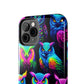 "Nocturnal Neon Glow" NEON Owls Tough Phone Case