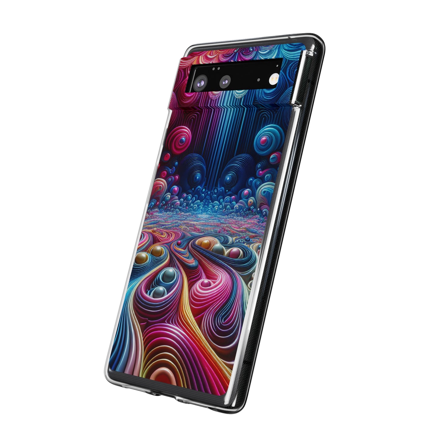 Mesmerizing Neon Infinity Infinity Patterns Art Polycarbonate Phone Case Samsung Galaxy s21 s22 Google Pixel 6 Iphone 11 12 13 14 Pro Max Mini Plus