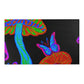 Neon Splendour. Butterflies & Mushrooms Area Rug