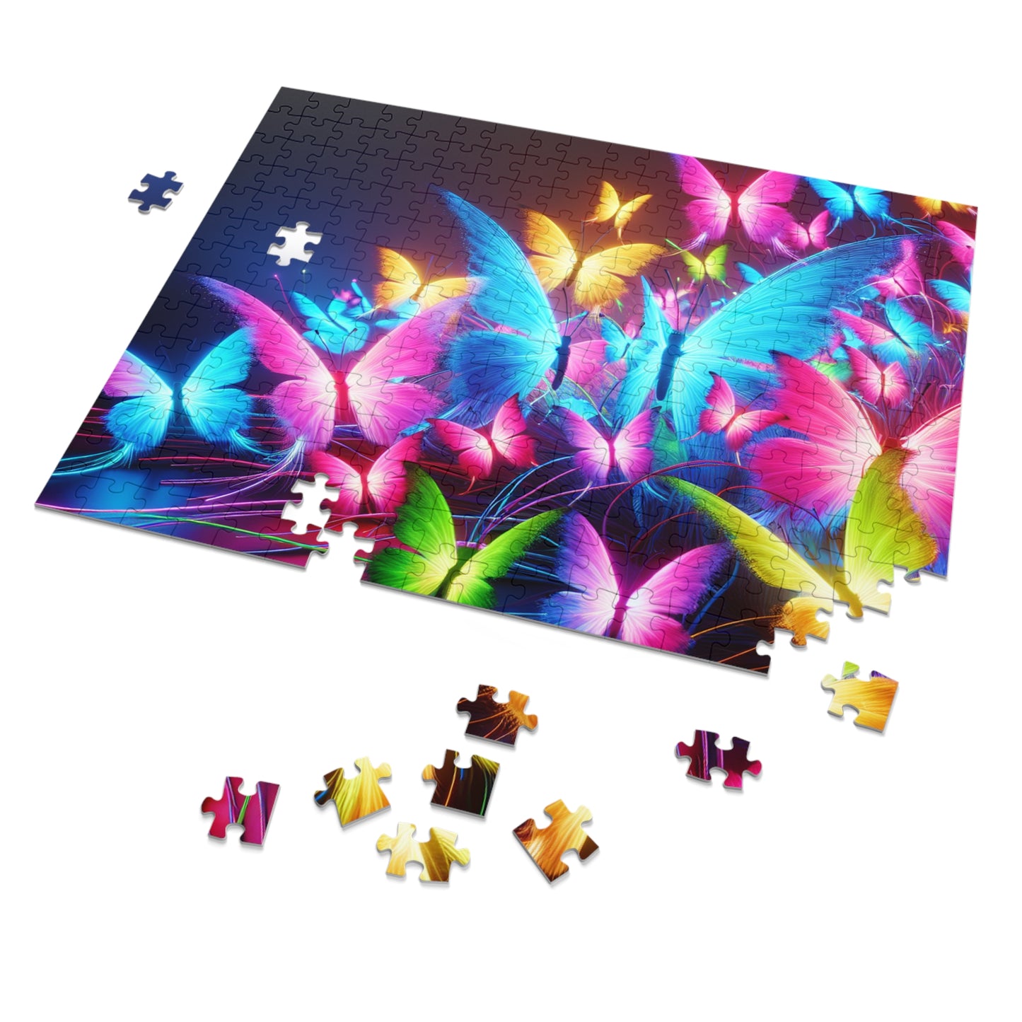 NeonButterflyFlock. - Neon Butterflies Puzzle30, 110, 252, and 1000 Pieces