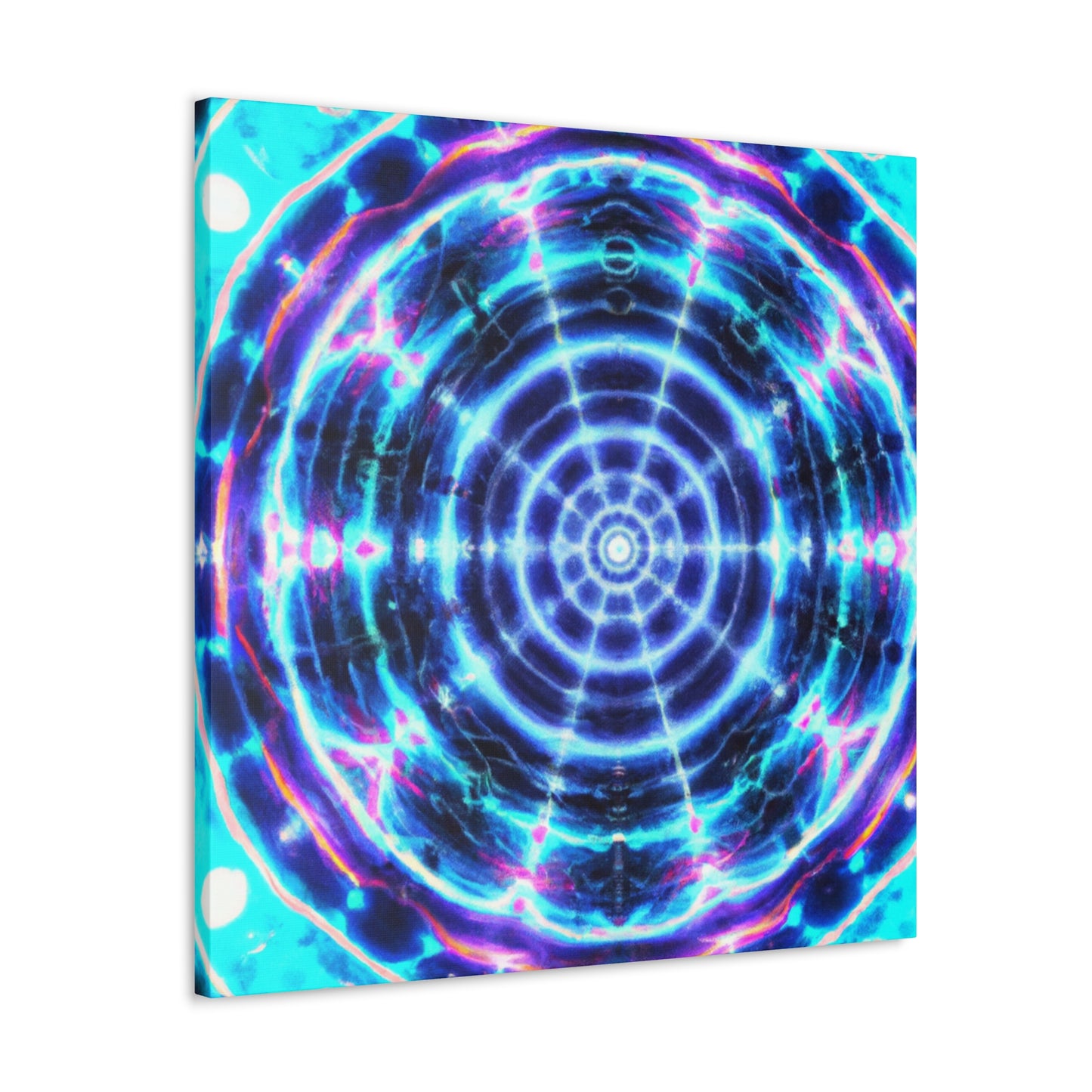 Neon Infinity Visions. Trippy Infinity Patterns Art Canvas