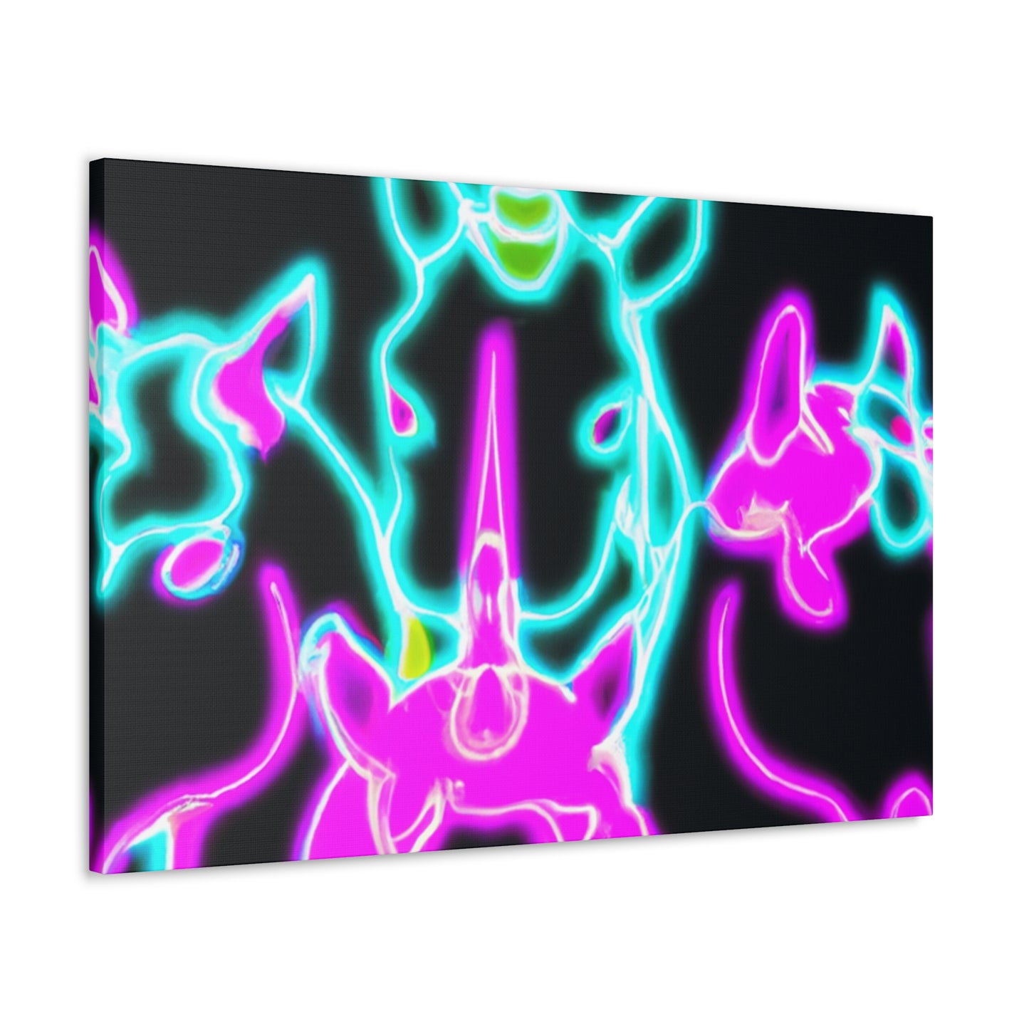 Neon Unicorns Galore! NEON Unicorns Art Canvas