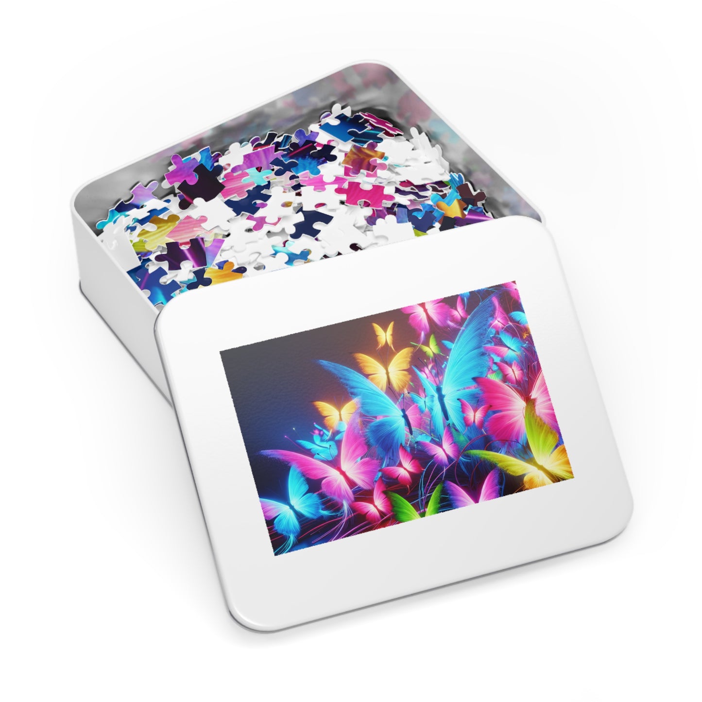 NeonButterflyFlock. - Neon Butterflies Puzzle30, 110, 252, and 1000 Pieces