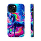 NeonNocturnals Neon Unicorns Premium Art Magsafe Magnet Tough IPhone 13 14 15 Pro Plus Max and Mini in Matte and Glossy Phone cases