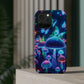 Neon Glitterbug Heaven. Neon Butterflies and Mushrooms Premium Art Magsafe Magnet Tough IPhone 13 14 15 Pro Plus Max and Mini in Matte and Glossy Phone cases