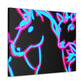 Vibrant Neon Dreamscape NEON Unicorns Art Canvas