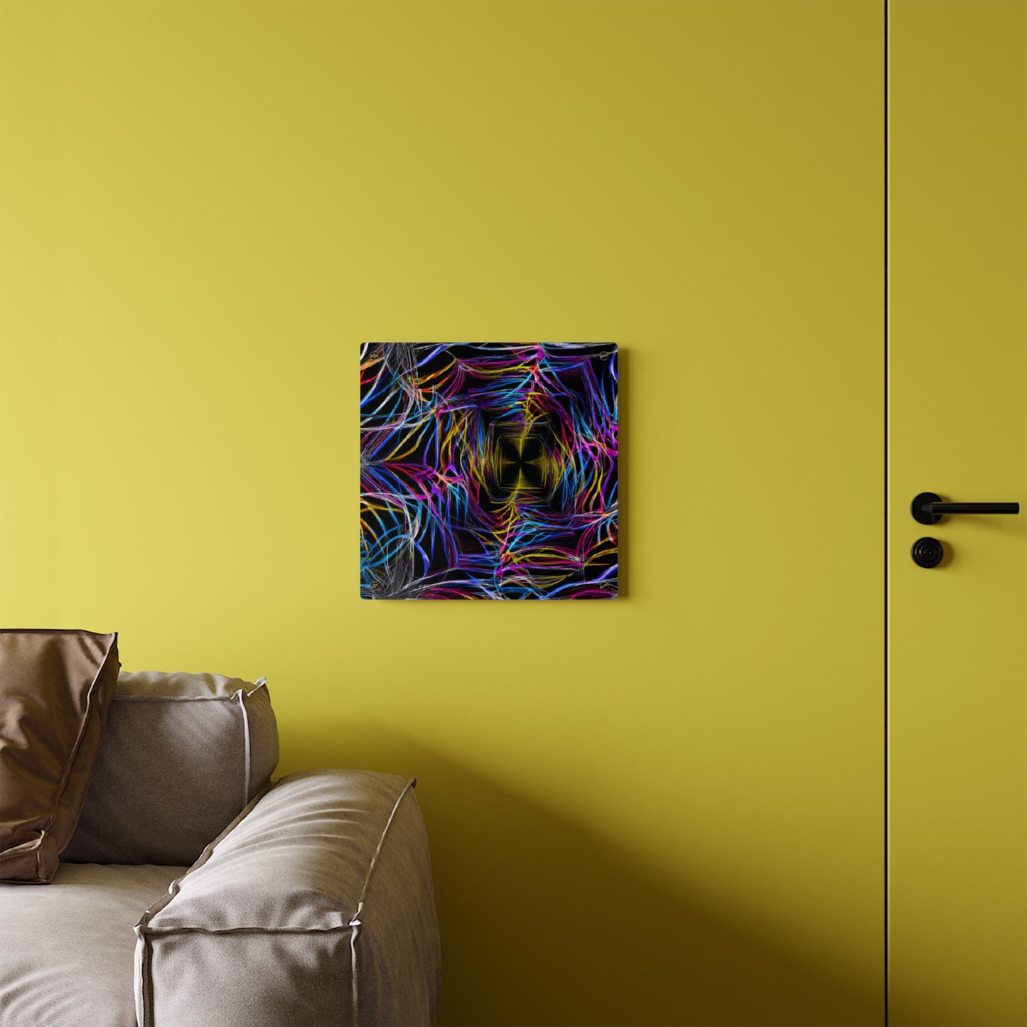 Rainbow Lucid Infinity. Trippy Infinity Patterns Acrylic Art Panel