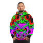 "Electric Aviary" - NEON Owls AOP Hoodie