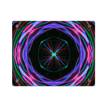 Vivid Vertigo Vortex Trippy Infinity Patterns Acrylic Art Panel