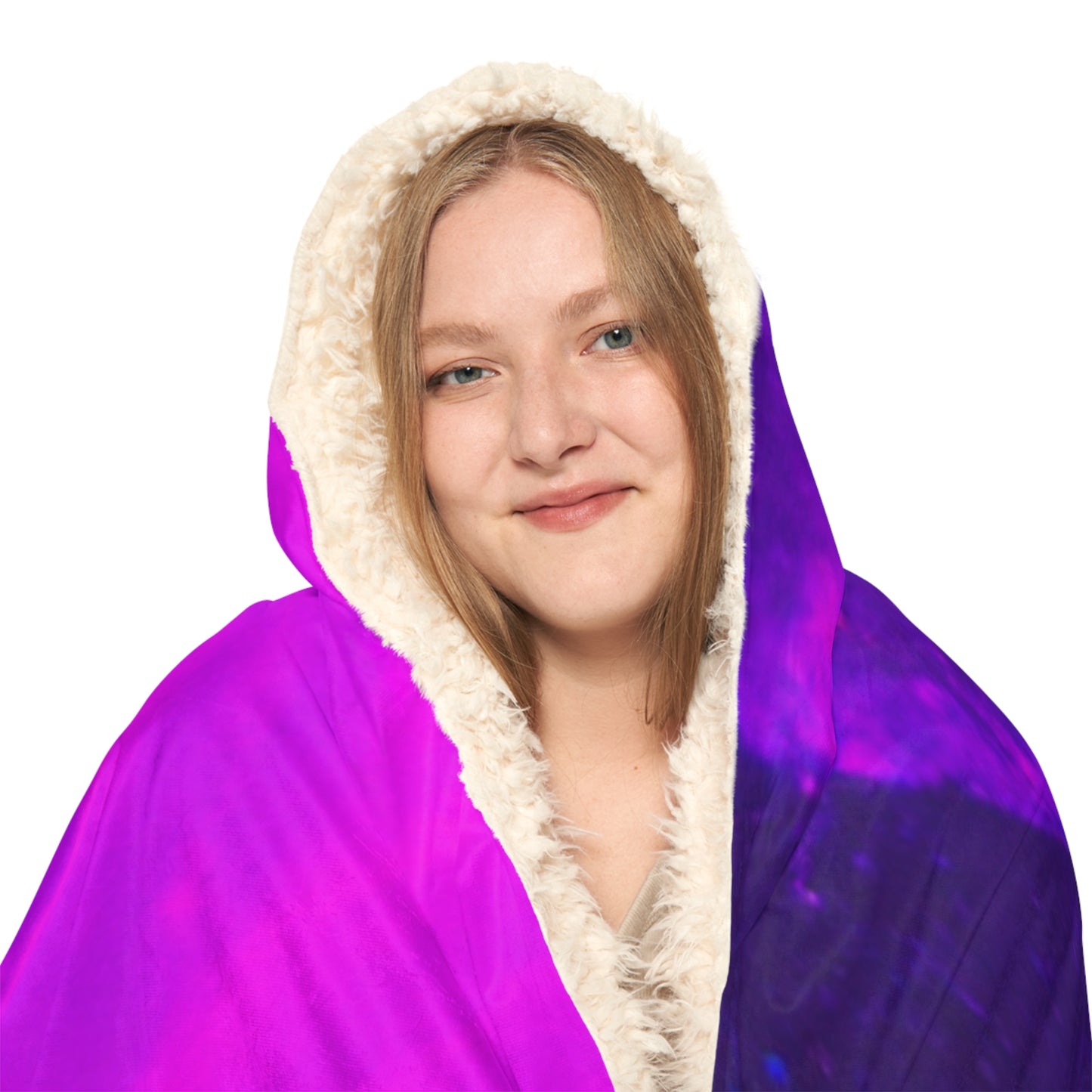 "Neon Splatter Maze" - NEON Infinity Patterns Art Hooded Snuggle Blanket