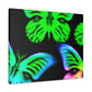 "Neon Dreamweavers". Neon Butterflies  Art Canvas