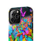 "Neon Butterfly Mural" NEON Butterflies Tough Phone Case Iphone 6 7 8 9 10 11 12 13 14 SE X XR XS Pro Max Mini Plus