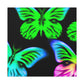 "Neon Dreamweavers". Neon Butterflies  Art Canvas